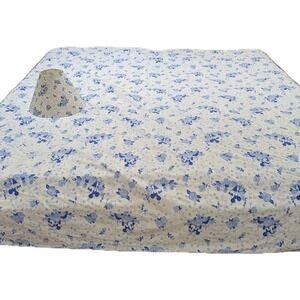 VTG Disney Mickey Mouse Blue Floral Rose Comforter Portugal Cotton Cottagecore